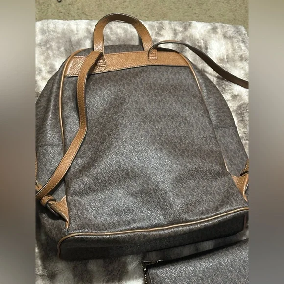 Michael Kors Dark Brown Backpack with Wallet Michael Kors Backpack and Wallet Set - Dark Logo - Gently Used main image 3